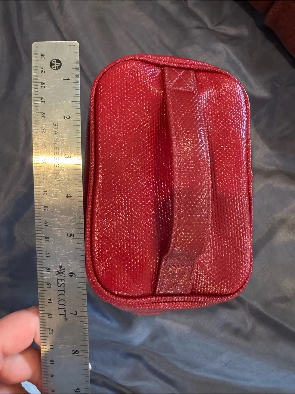 Ruby Red and Clear Lancome Cosmetic Bag - new w/o tags